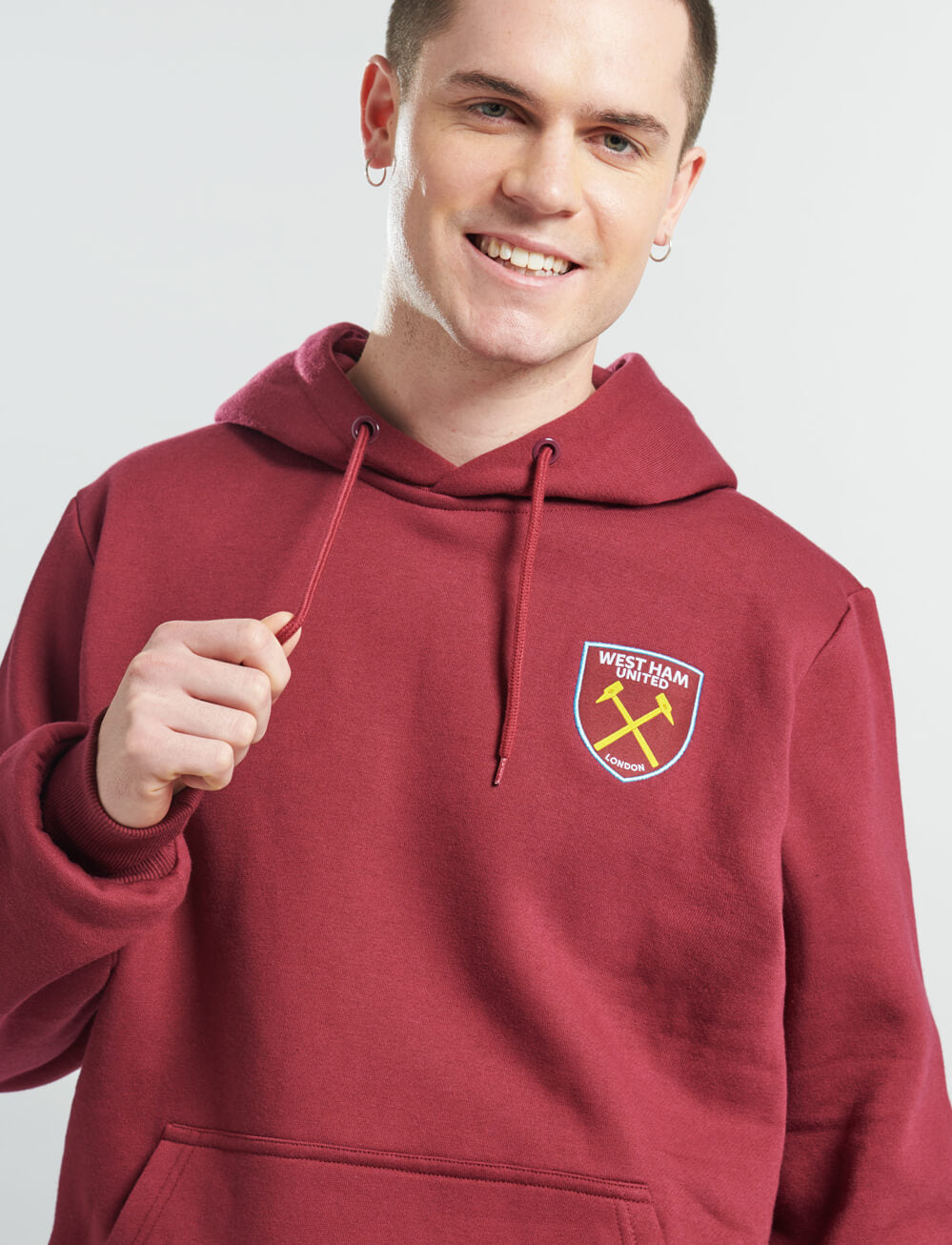 Official West Ham United Crest Hoodie - Claret - The World Football Store