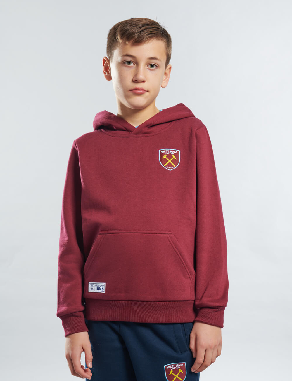 Official West Ham United Kids Crest Hoodie - Claret - The World Football Store