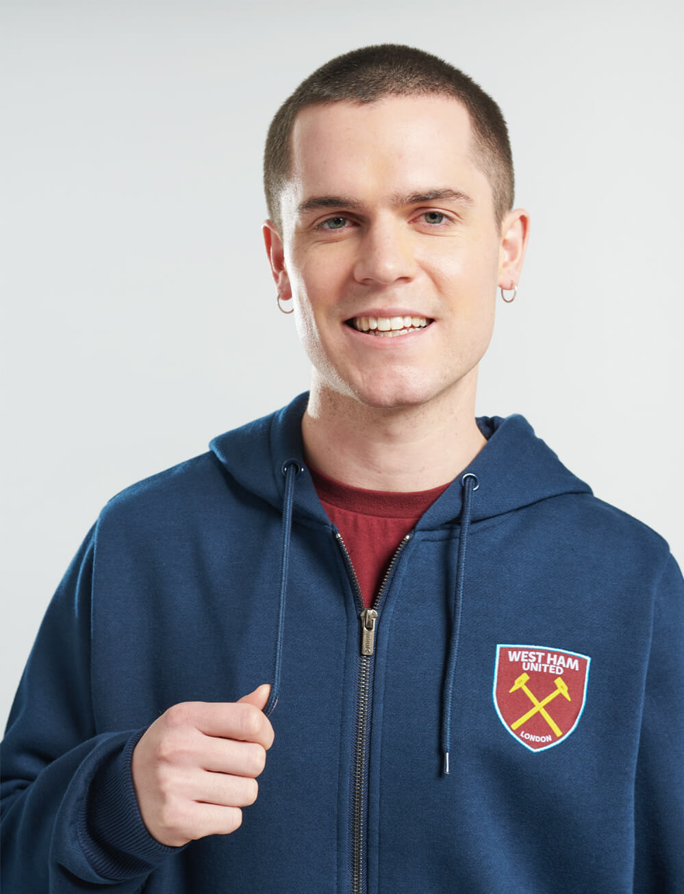 Official West Ham United Zip Hoodie - Navy - The World Football Store
