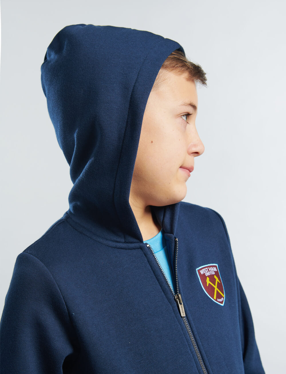 Official West Ham United Kids Zip Hoodie - Navy - The World Football Store