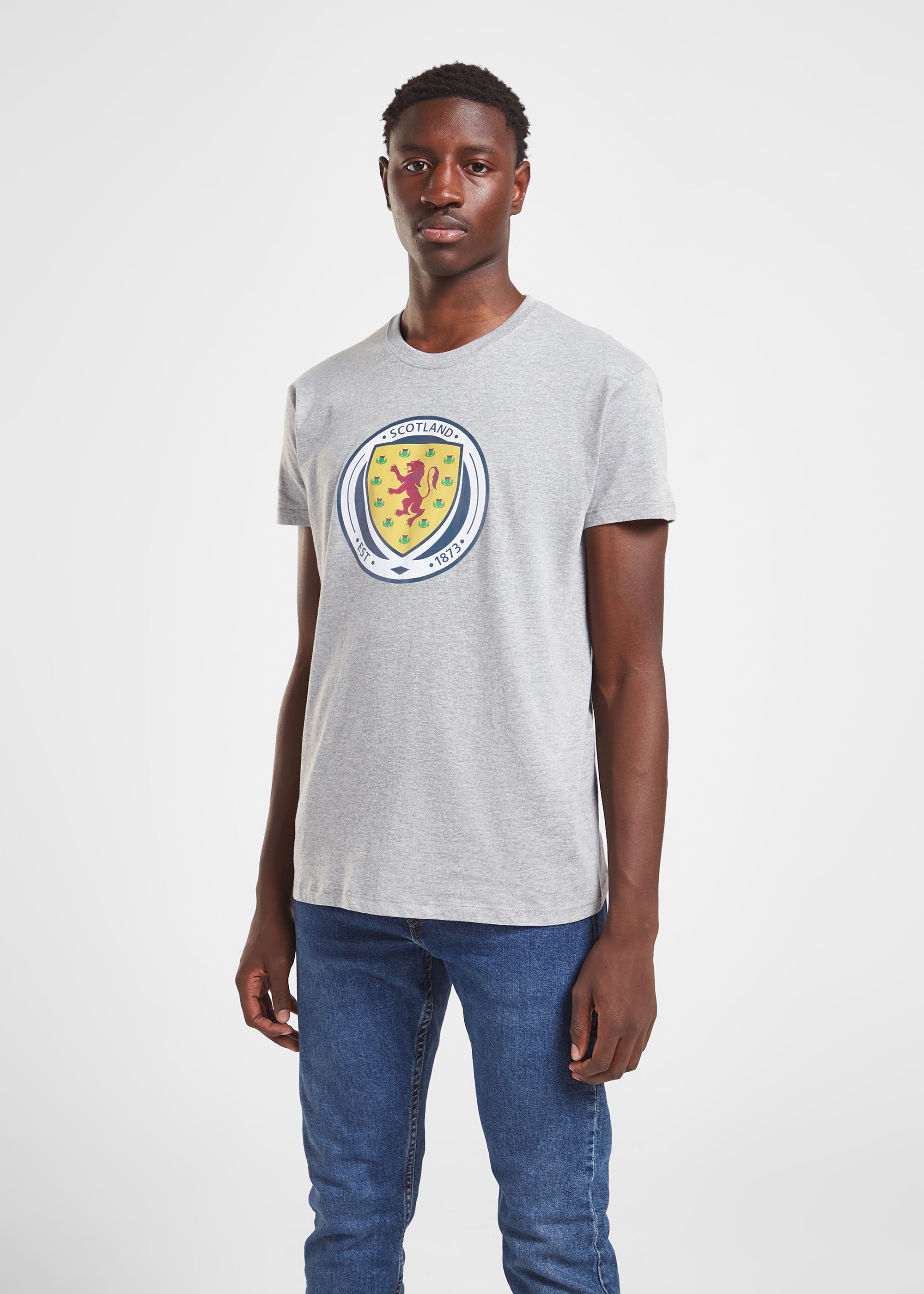 Official Team Scotland FA logo T-Shirt - Grey - The World Football Store