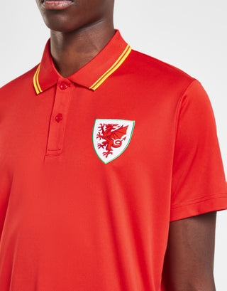 Official Team Wales Polo Shirt Red