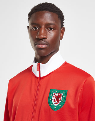 Official Team Wales Retro Track Top Red
