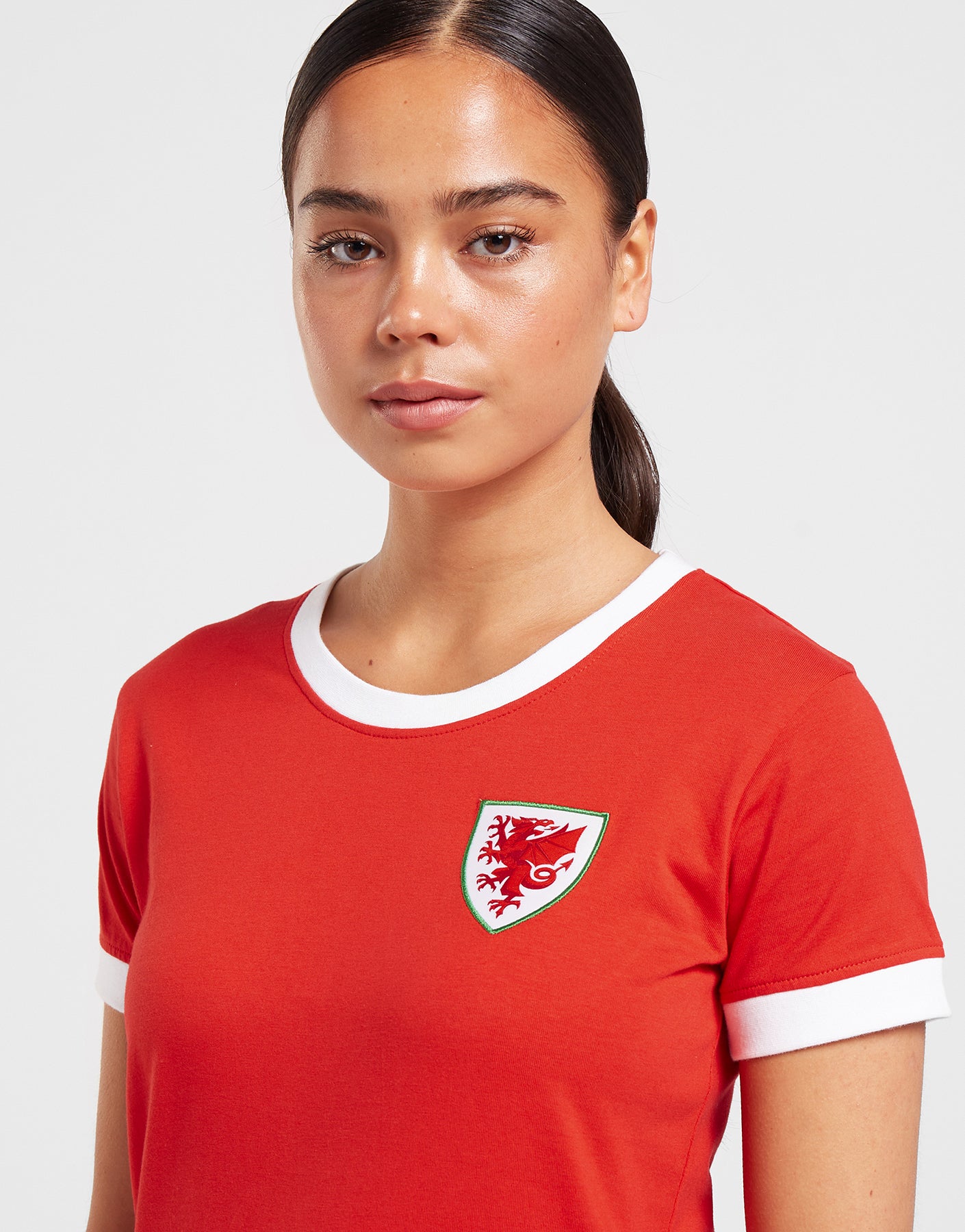 Official Team Wales Women's Ringer T-Shirt - The World Football Store