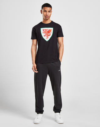 Official Team Wales Crest T-Shirt Black