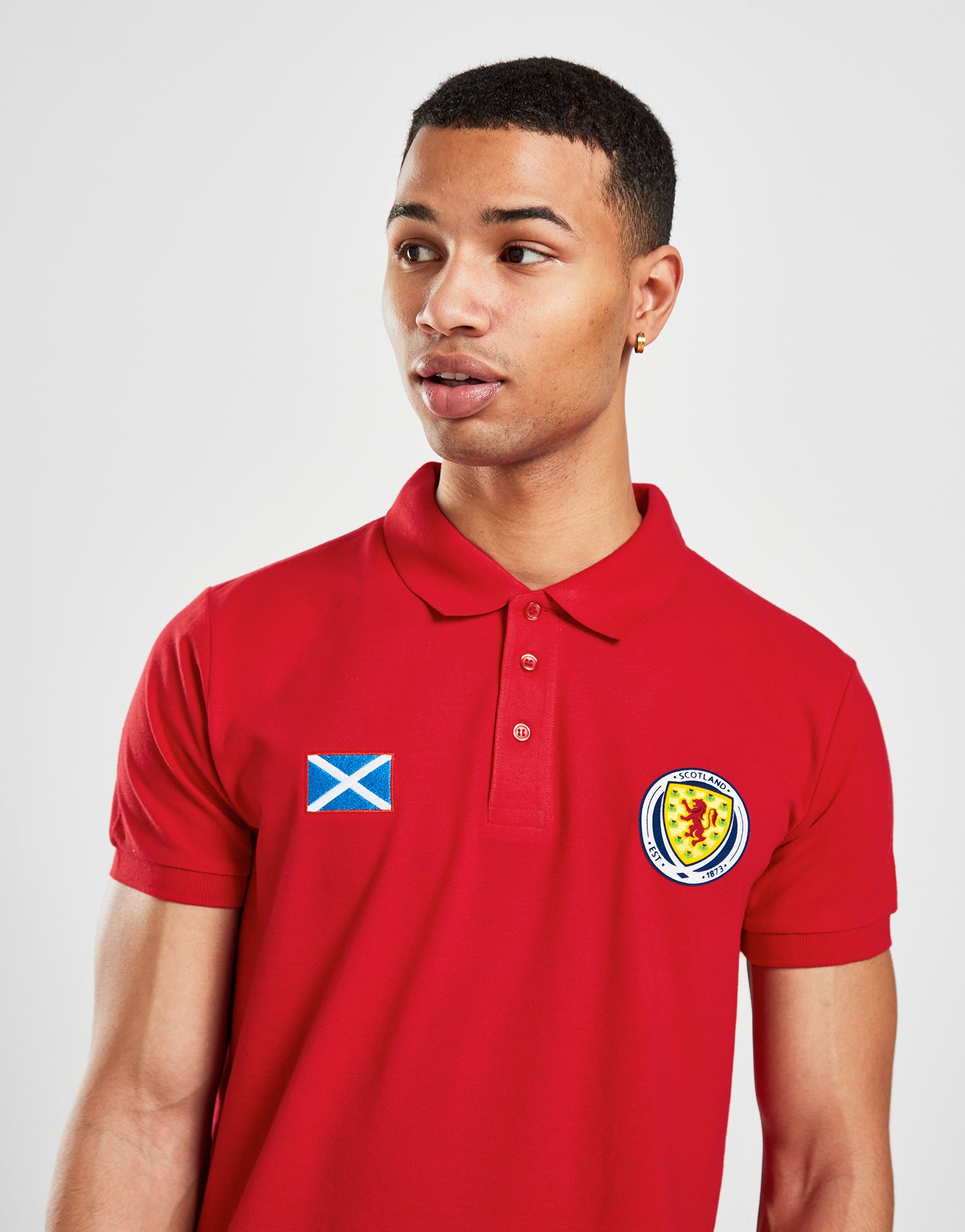 Official Team Scotland Polo - Red - The World Football Store
