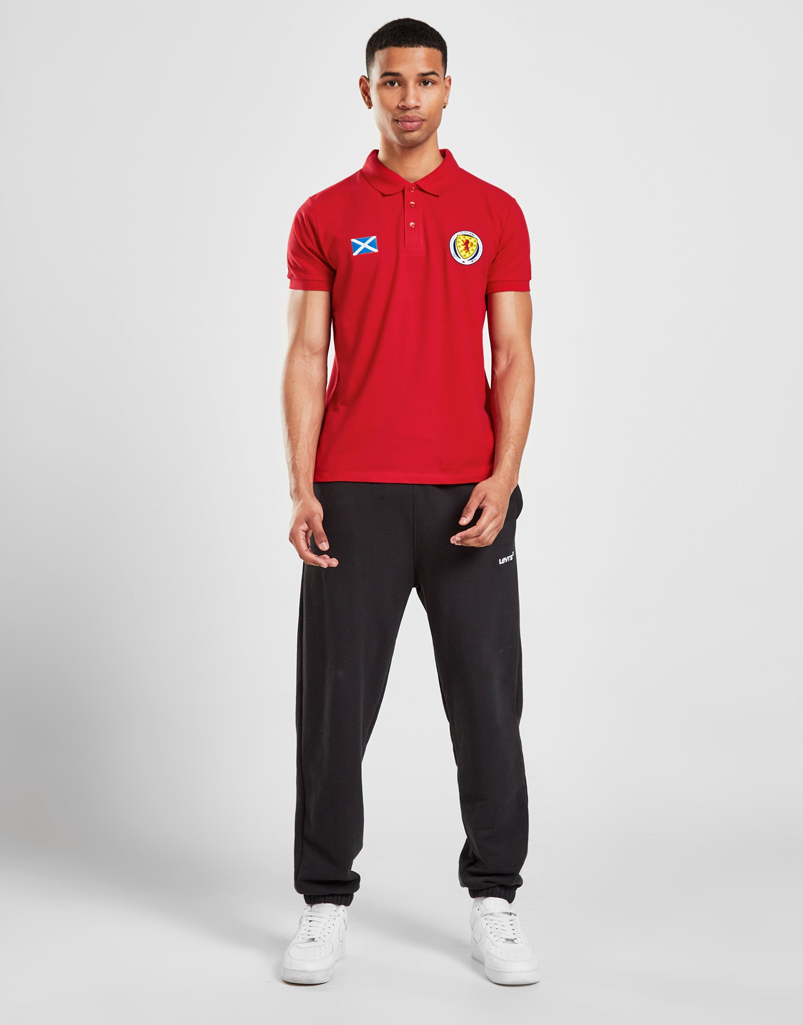Official Team Scotland Polo - Red - The World Football Store