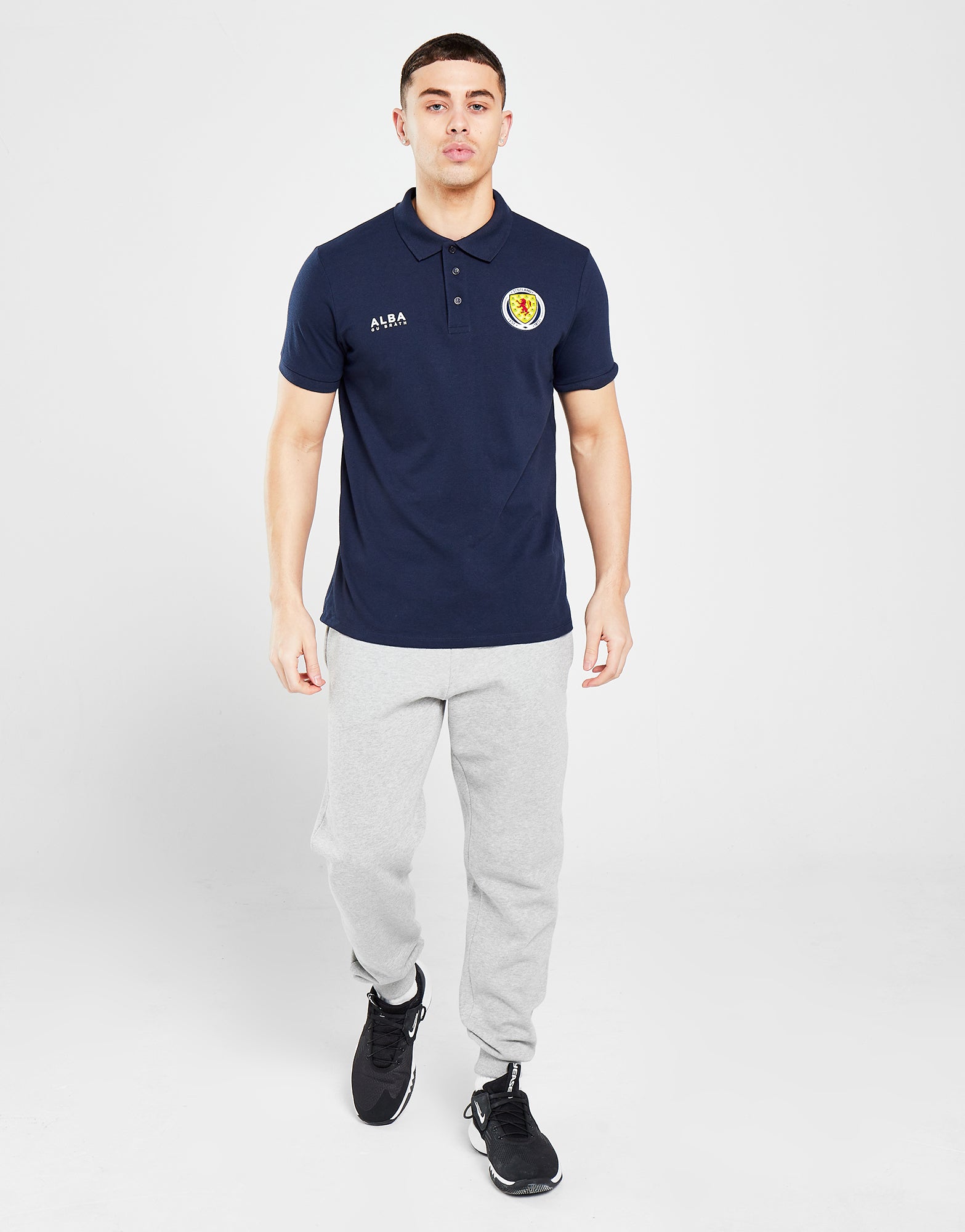 Official Team Scotland Polo - Navy - The World Football Store
