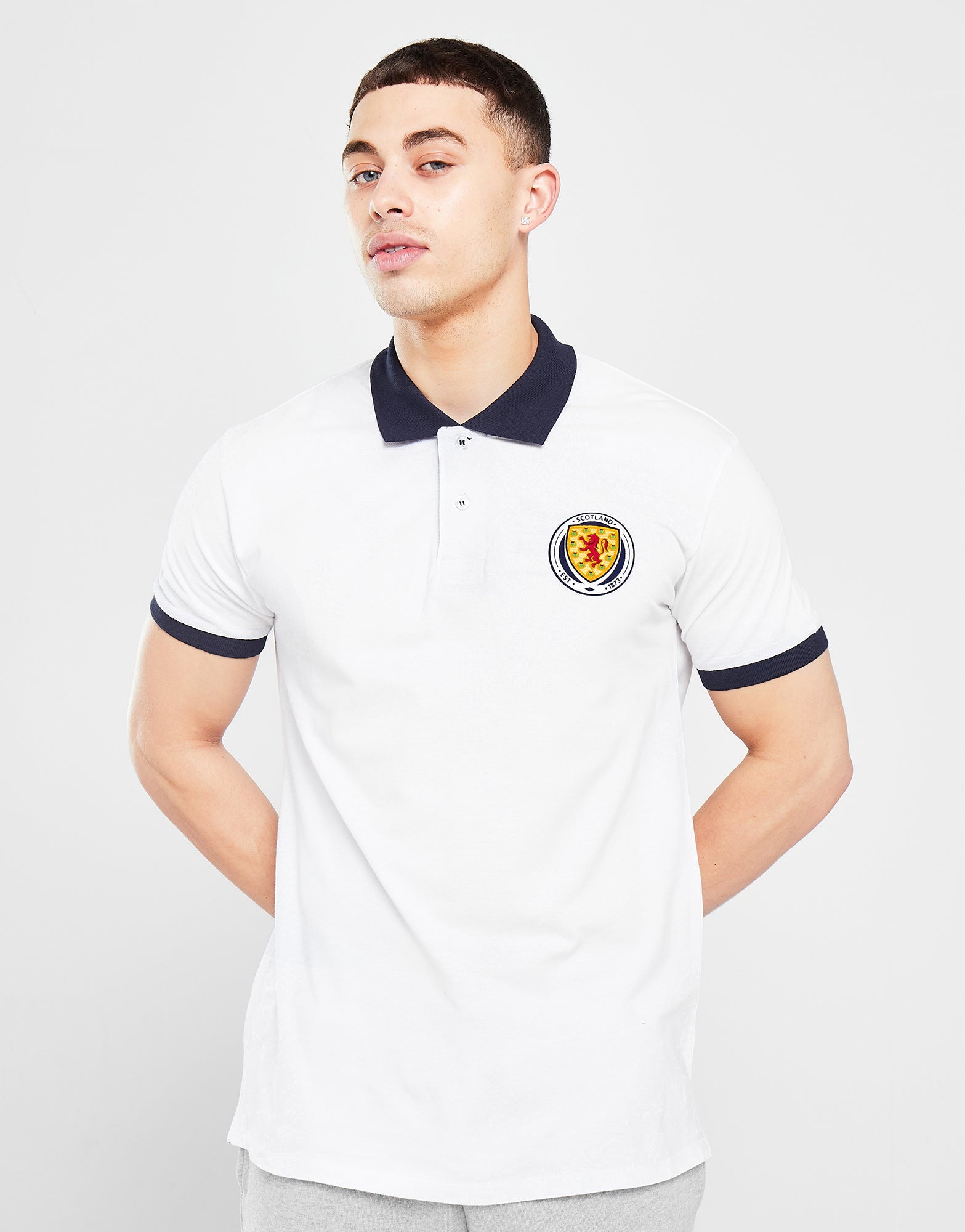 Official Team Scotland Polo - White - The World Football Store