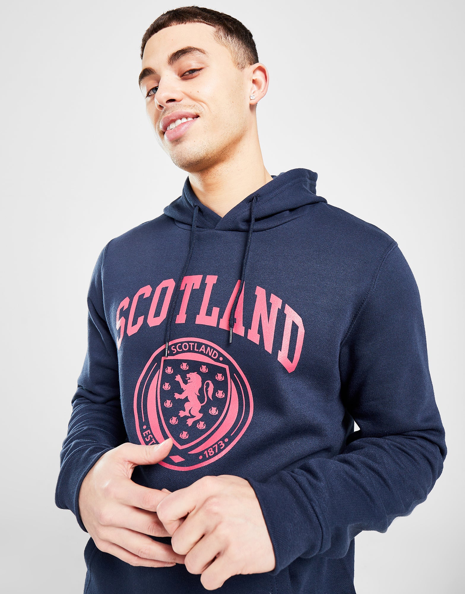 Official Team Scotland Crest Logo Hoodie - Navy - The World Football Store