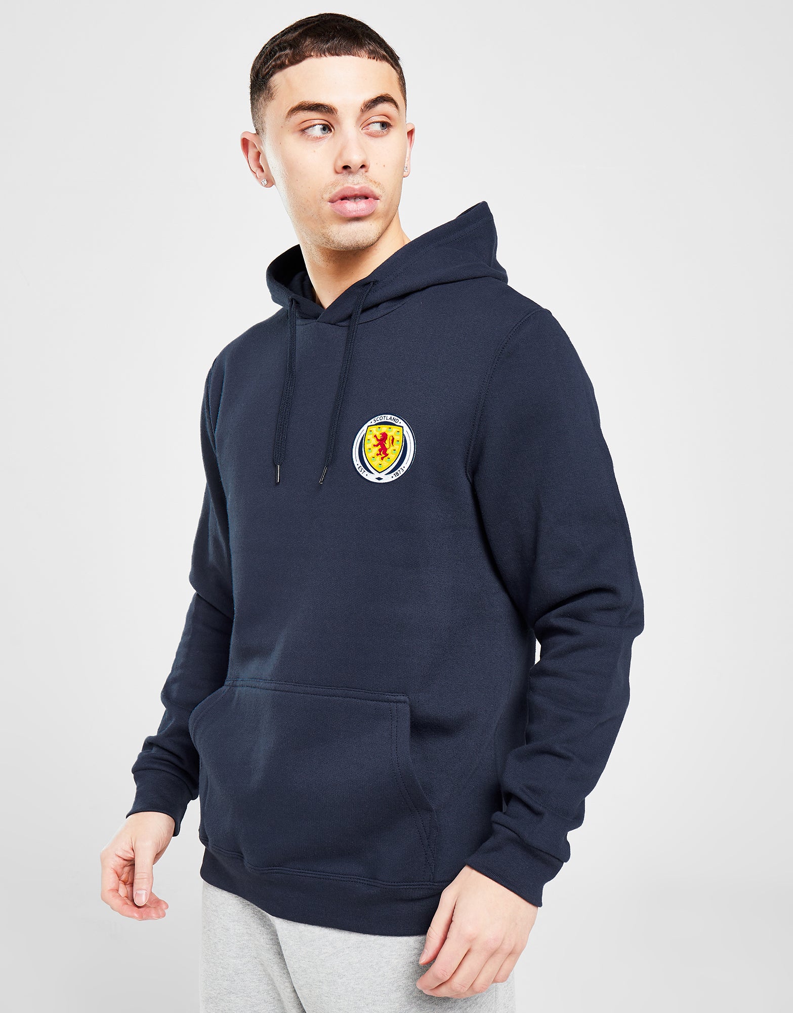 Official Team Scotland Crest Badge Hoodie - Navy - The World Football Store