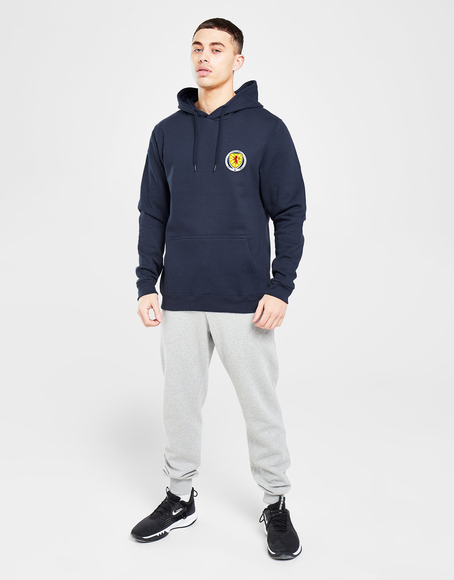 Official Team Scotland Crest Badge Hoodie - Navy - The World Football Store