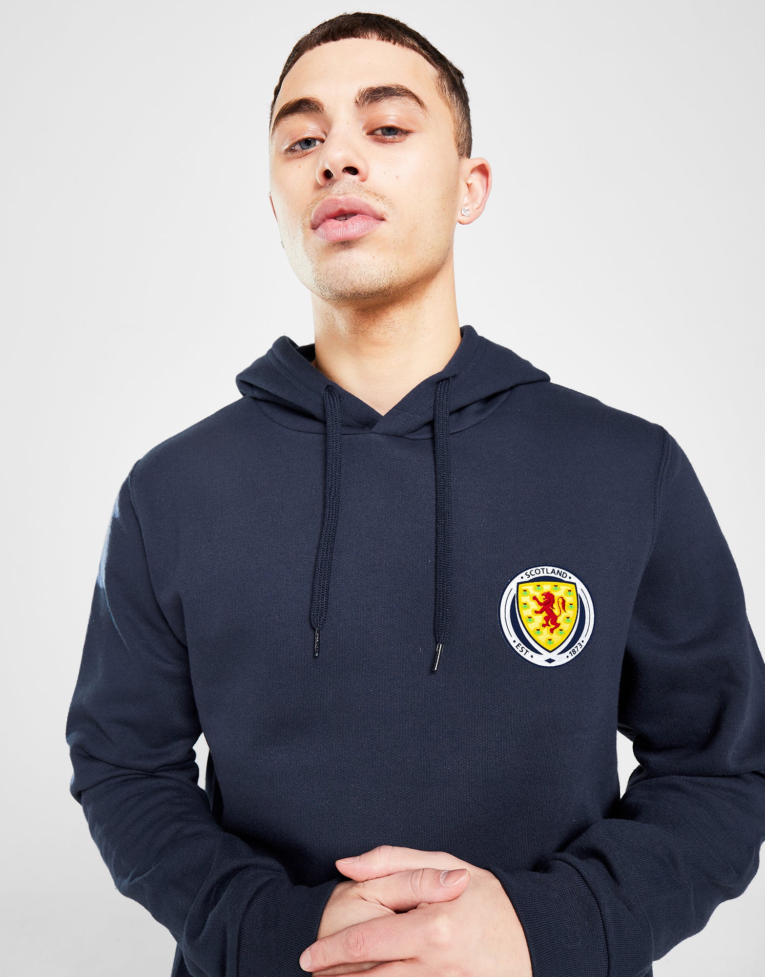 Official Team Scotland Crest Badge Hoodie - Navy - The World Football Store