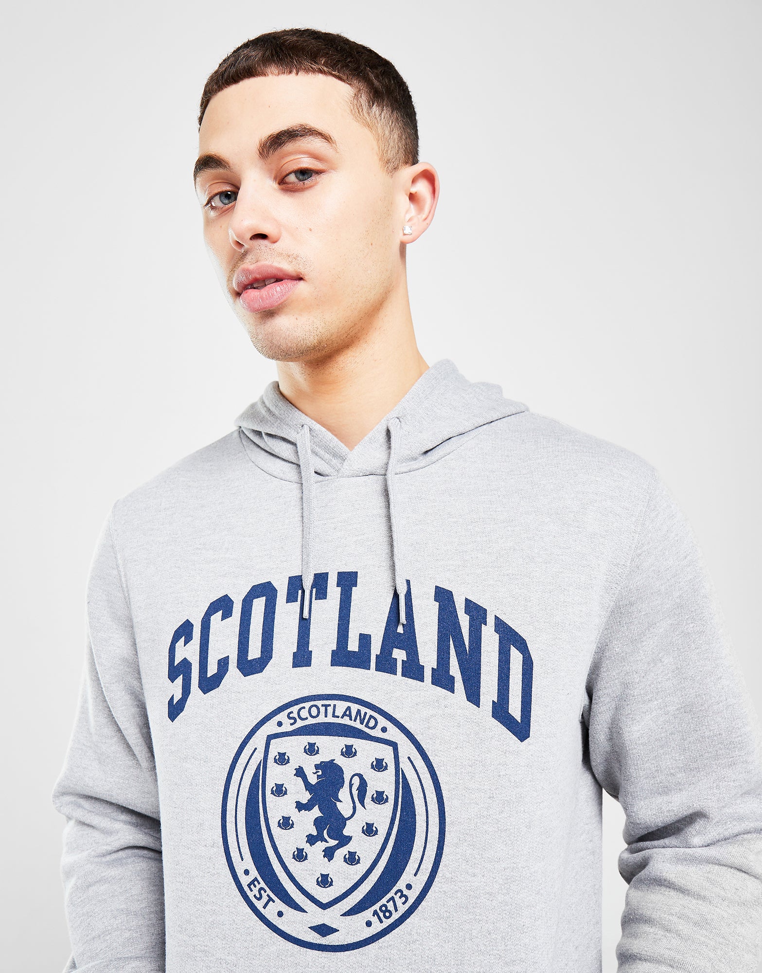 Official Team Scotland Crest Logo Hoodie - Grey - The World Football Store