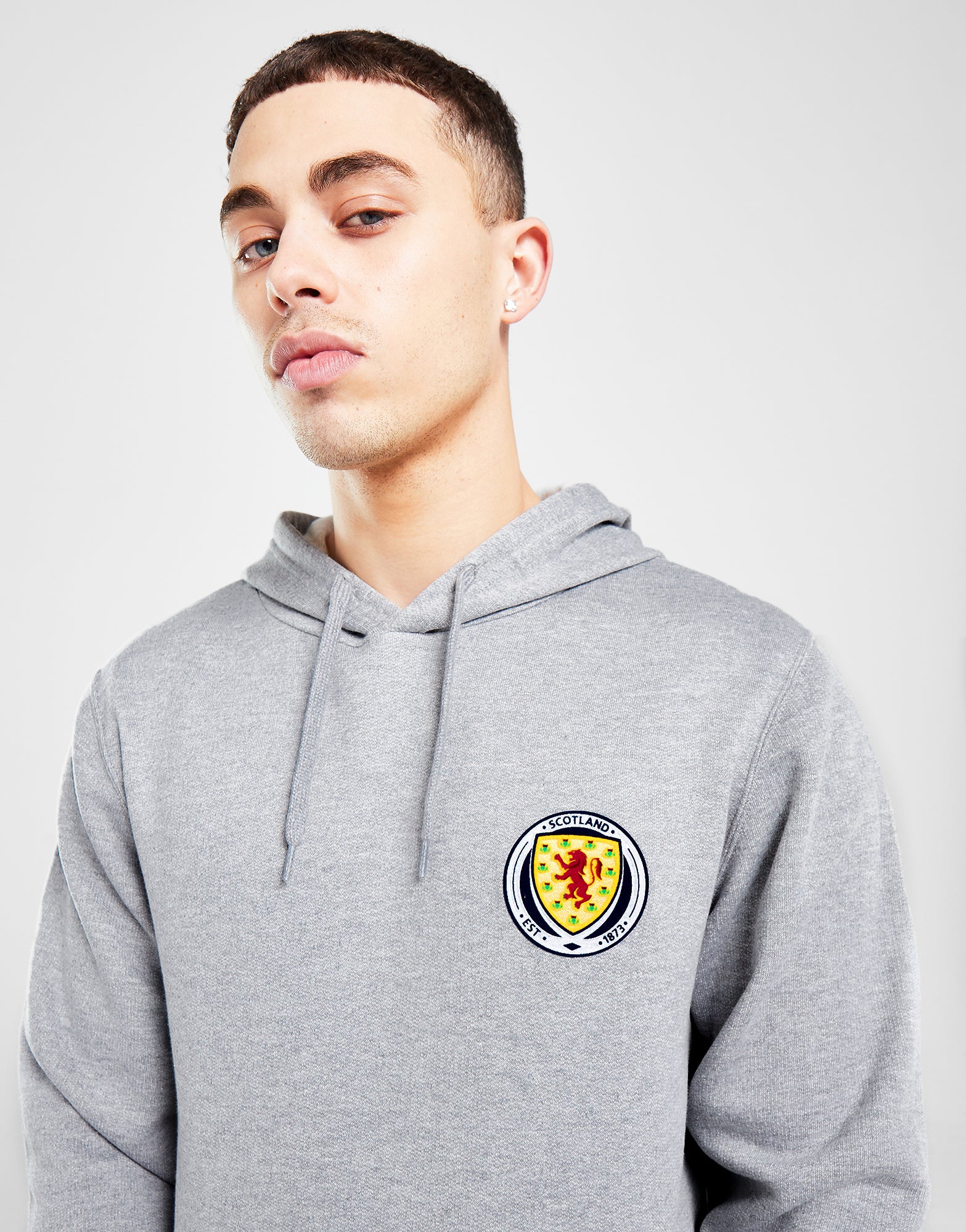 Official Team Scotland Crest Badge Hoodie - Grey - The World Football Store