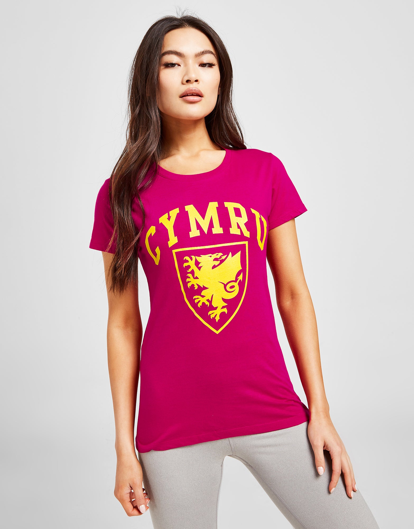 Official Team Wales Womens T-Shirt - Pink - The World Football Store