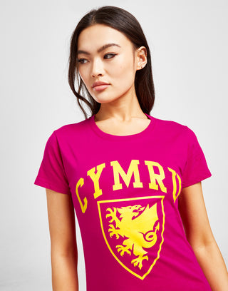 Official Team Wales Womens T-shirt Pink