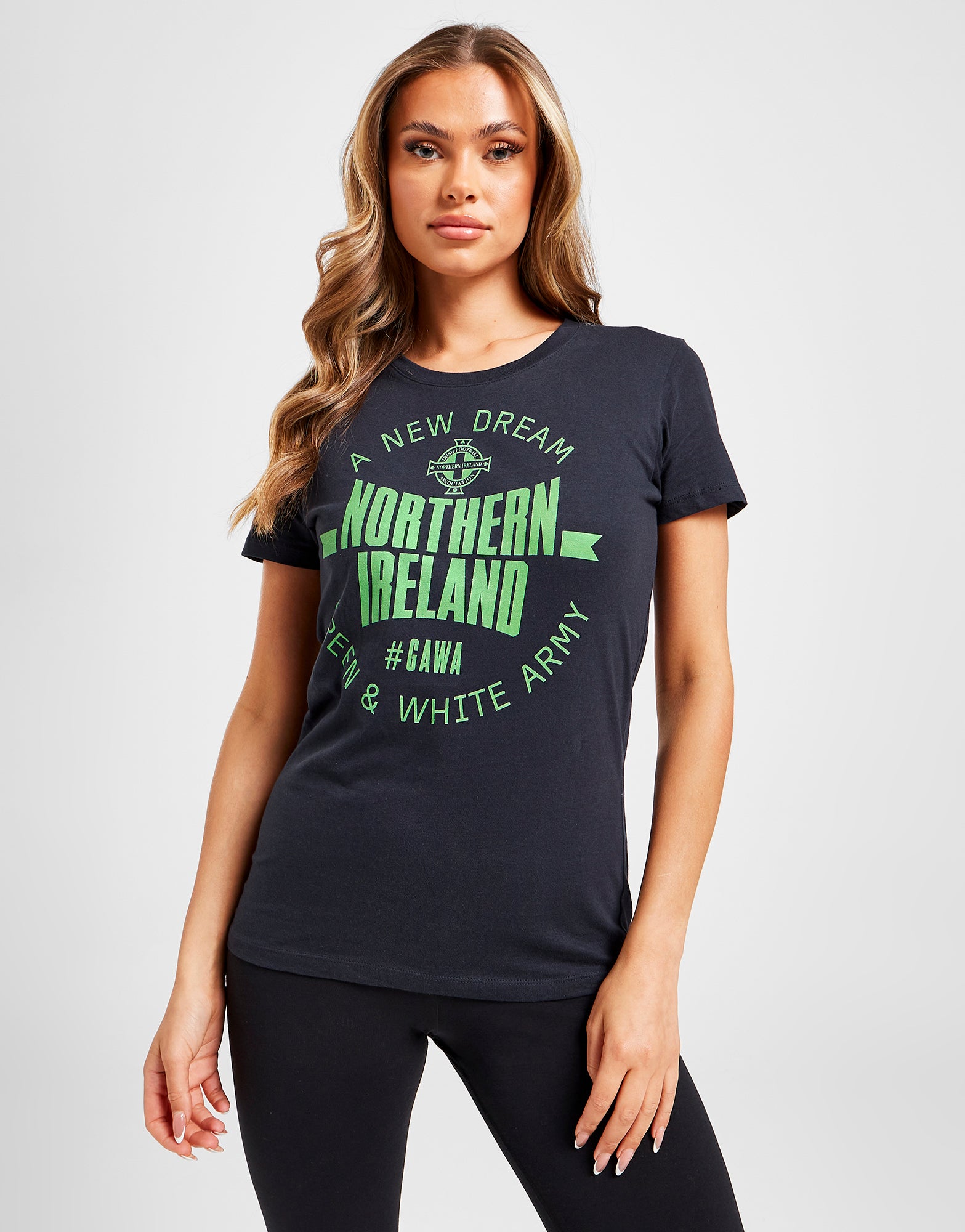 Official Northern Ireland Graphic T-Shirt Womens - Navy