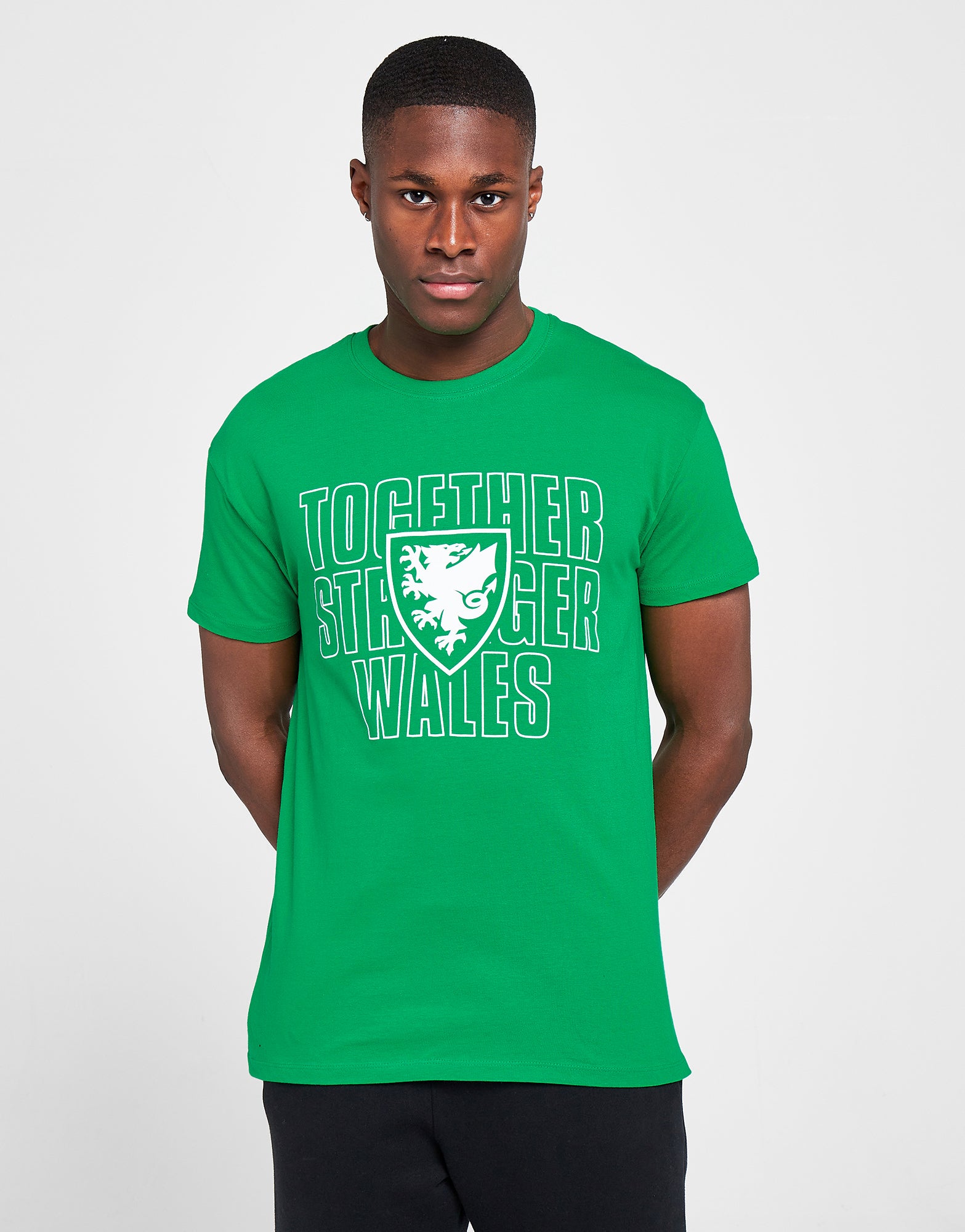 Official Team Wales 'Together Stronger' T-Shirt - Green - The World Football Store