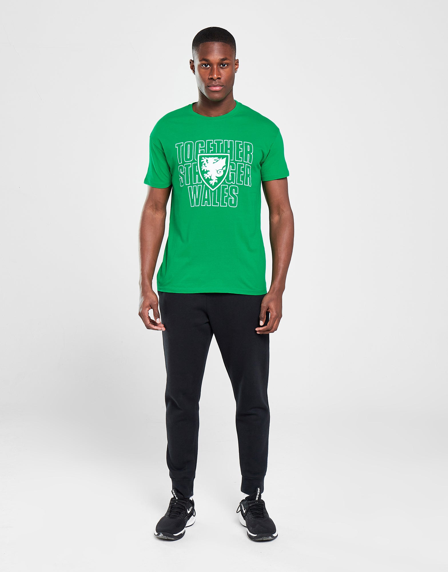 Official Team Wales 'Together Stronger' T-Shirt - Green - The World Football Store