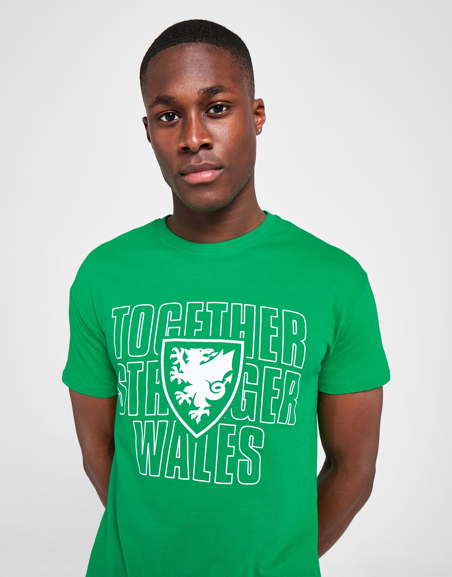 Official Team Wales 'Together Stronger' T-Shirt - Green - The World Football Store