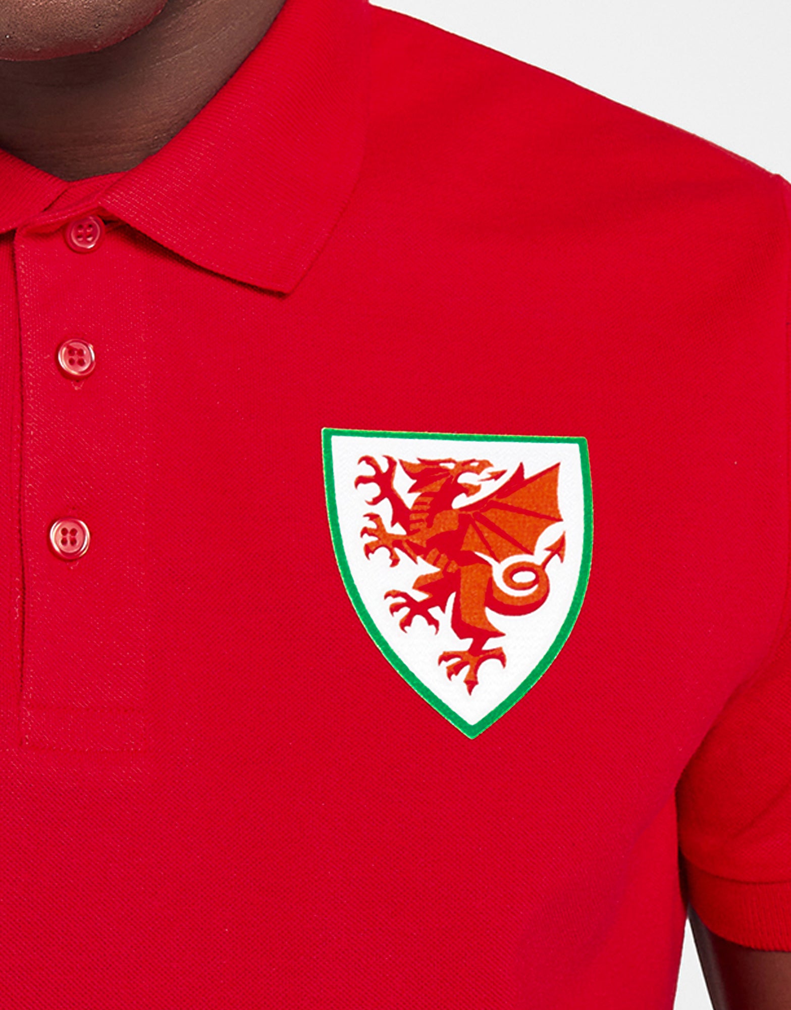 Official Team Wales Polo - Red