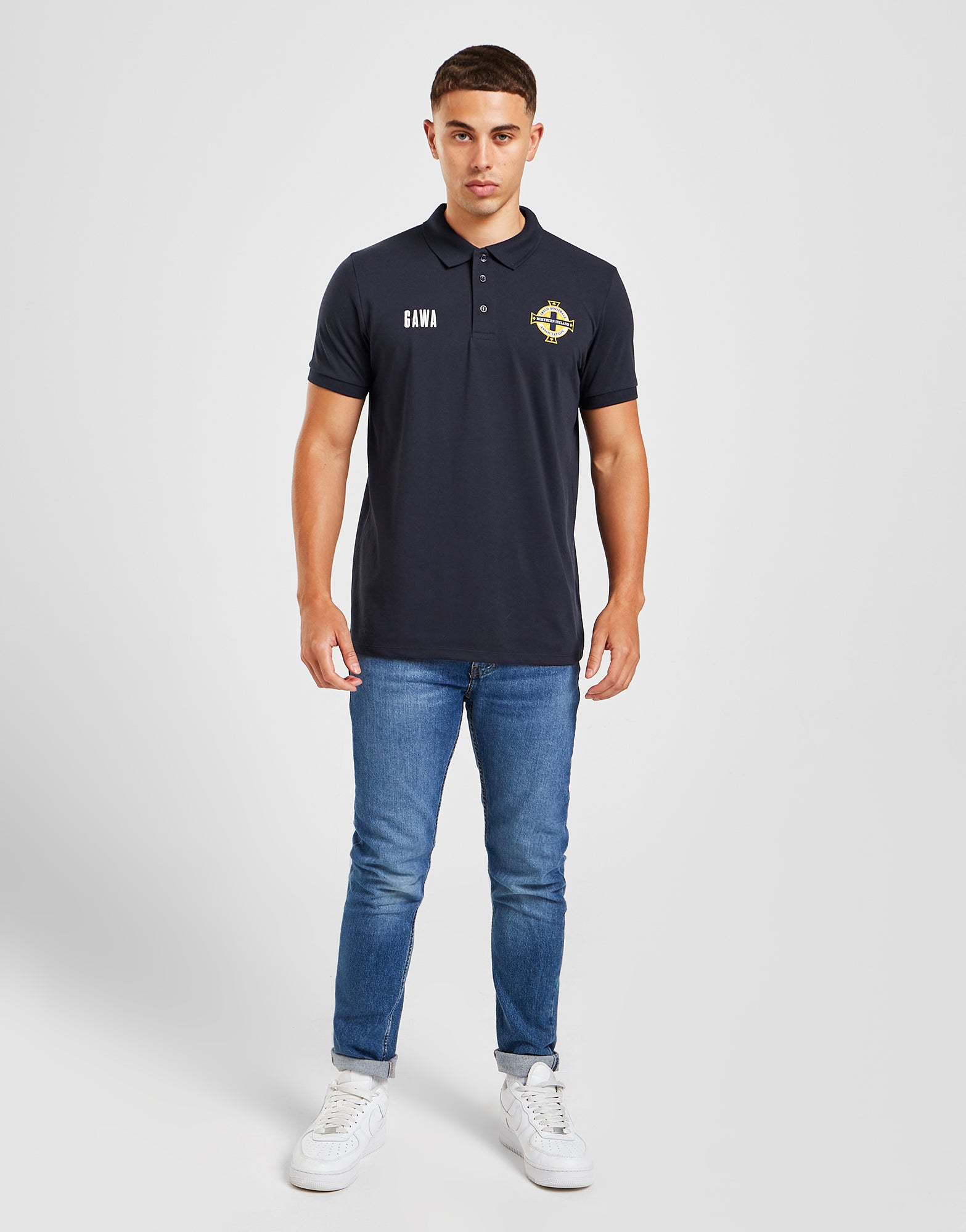 Official Northern Ireland Polo - Navy - The World Football Store