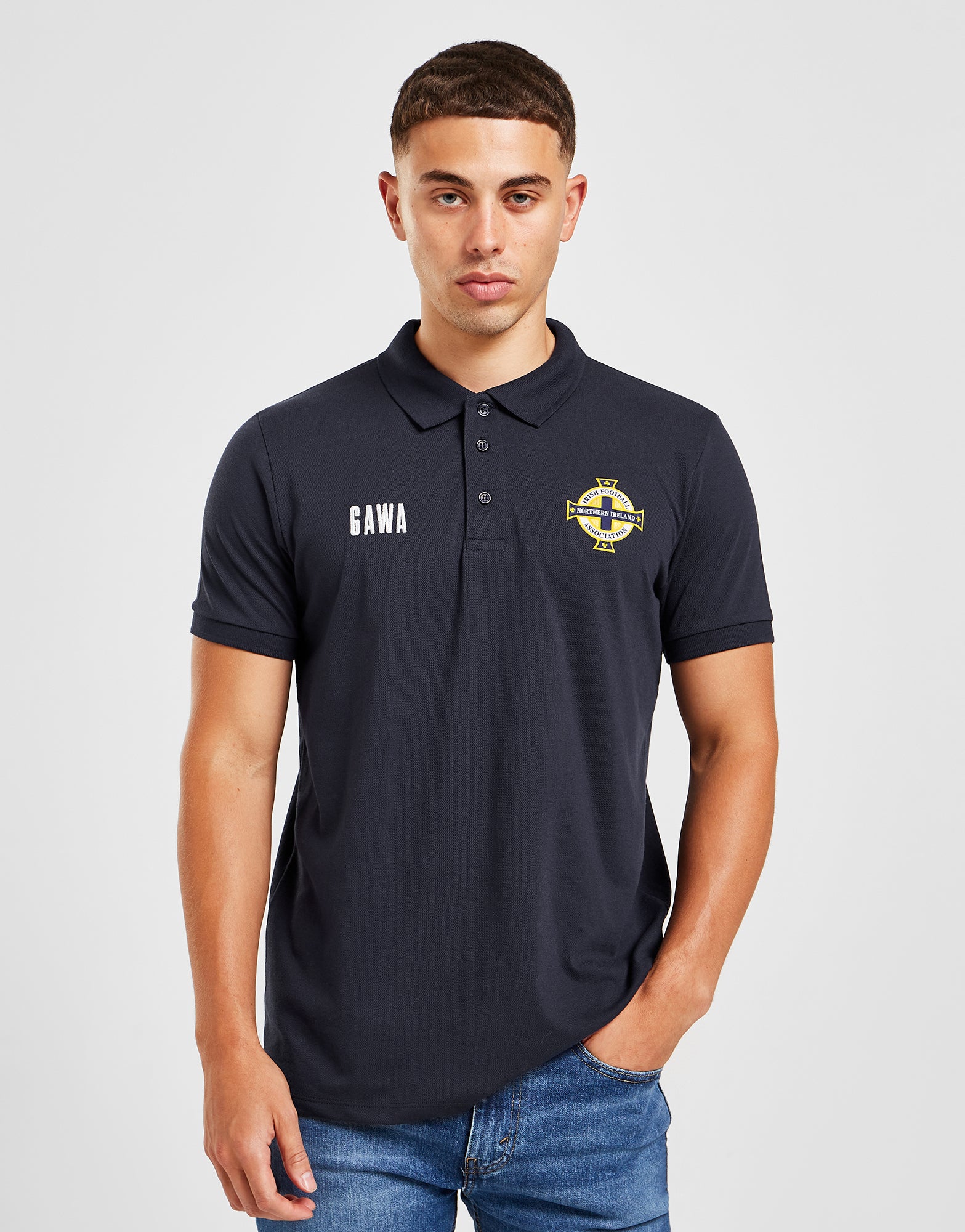 Official Northern Ireland Polo - Navy - The World Football Store
