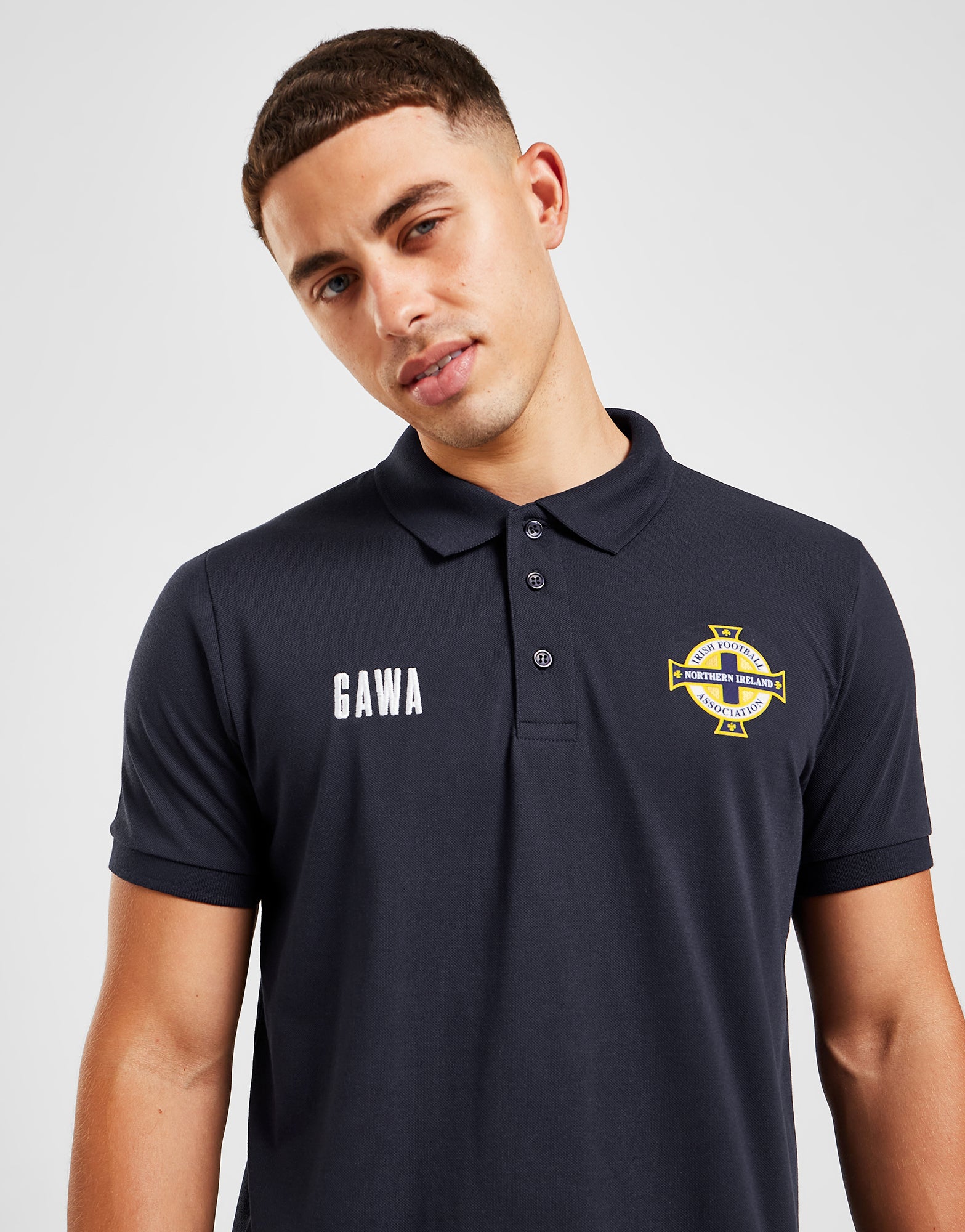 Official Northern Ireland Polo Navy The World Football Store