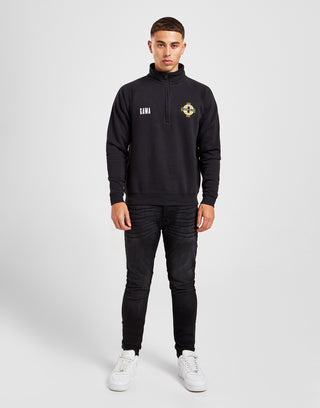 Official Northern Ireland Zip-Neck Sweatshirt - Black