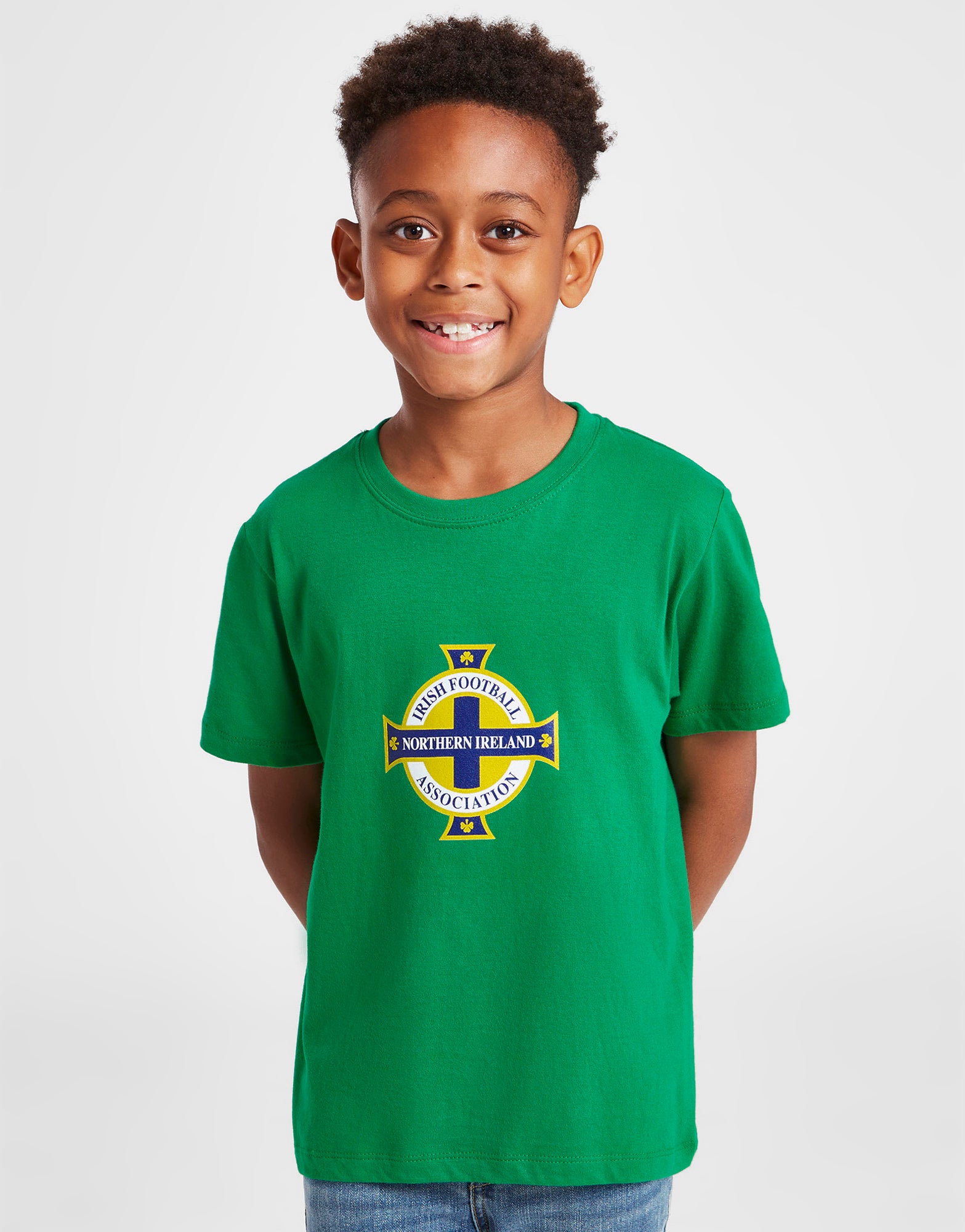 Official Team Northern Ireland Crest T-Shirt Kids - Green - The World Football Store