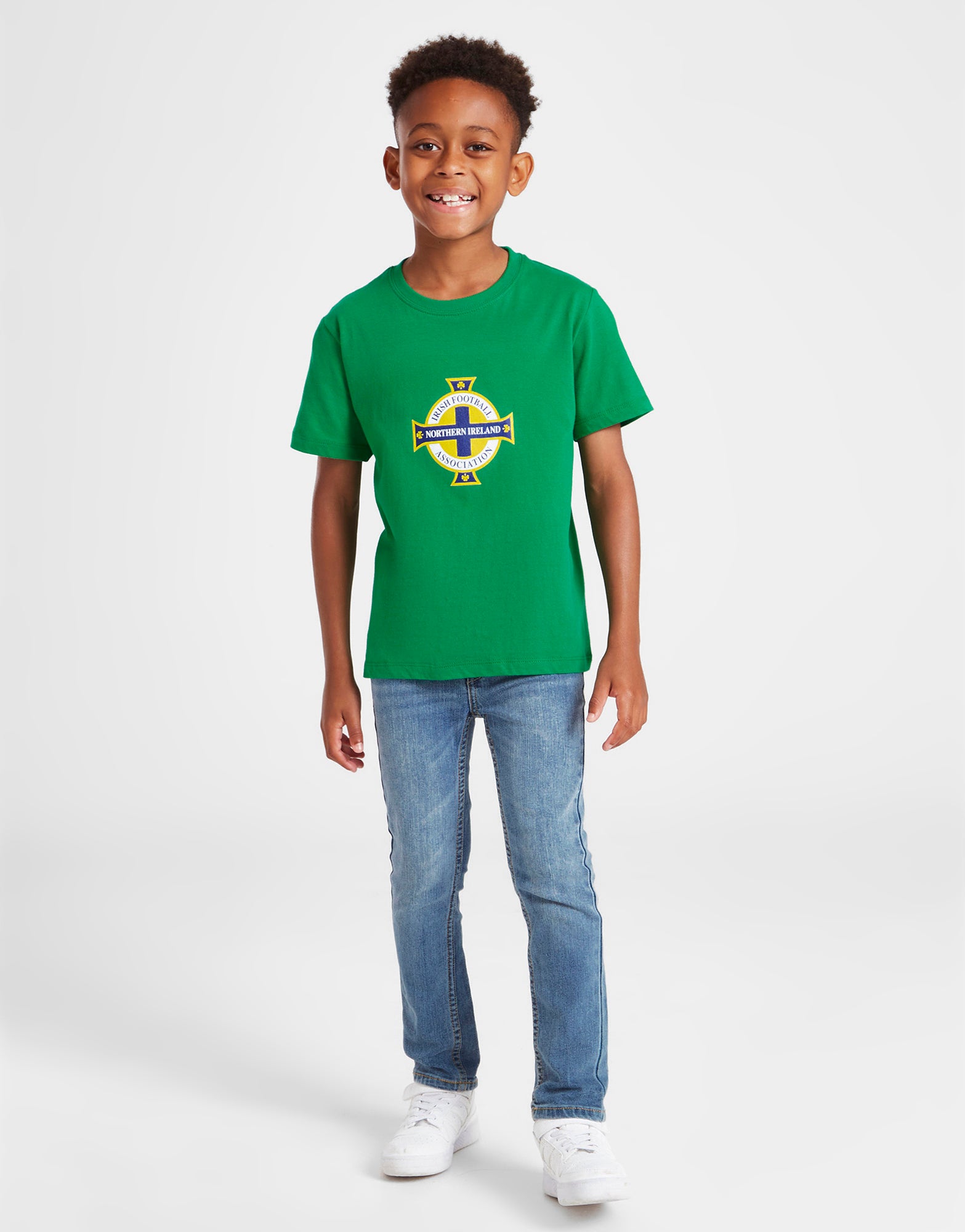 Official Team Northern Ireland Crest T-Shirt Kids - Green - The World Football Store