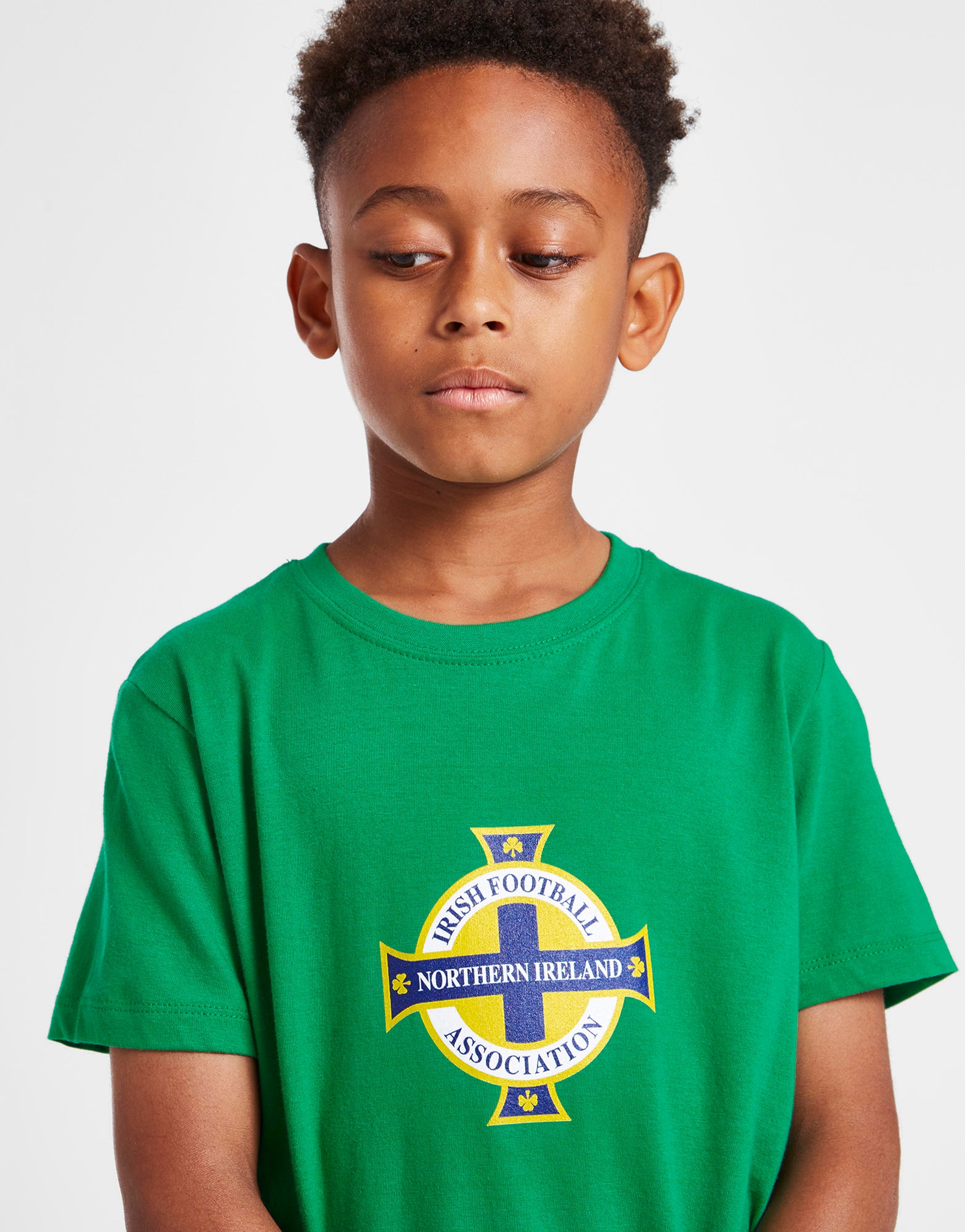 Official Team Northern Ireland Crest T-Shirt Kids - Green - The World Football Store