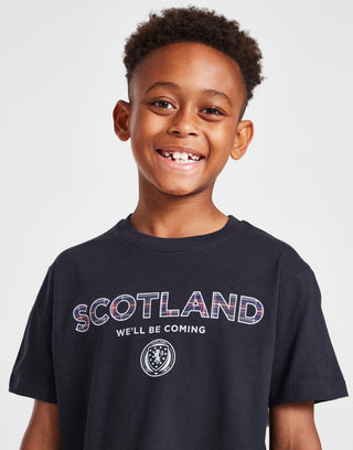 Official Team Scotland Kids T-shirt Navy