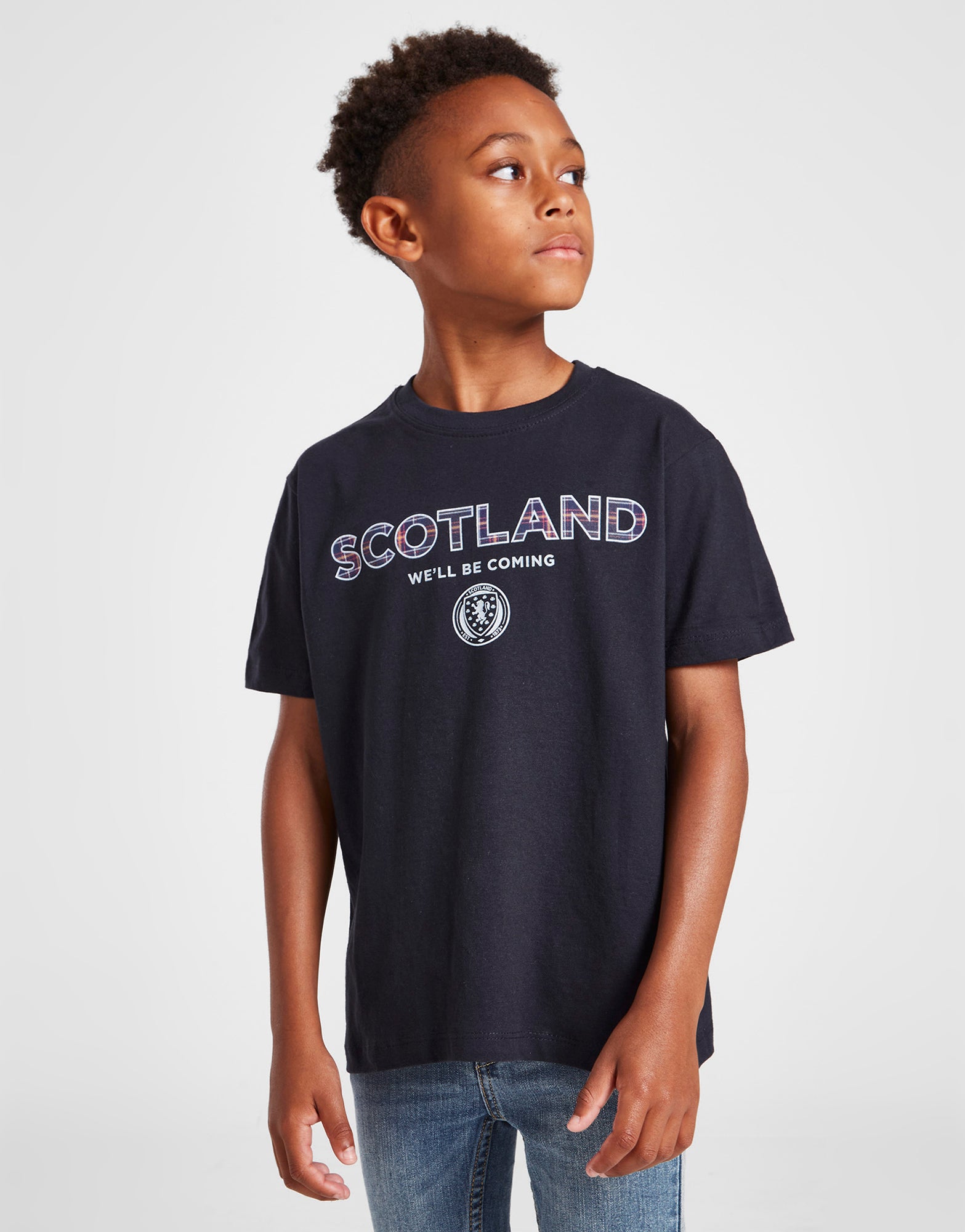 Official Team Scotland Kids T-Shirt - Navy - The World Football Store