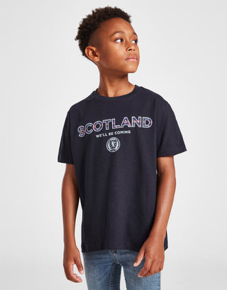 Official Team Scotland Kids T-shirt Navy