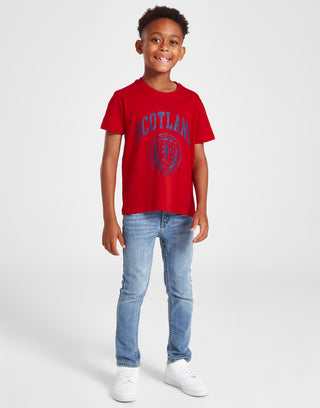 Official Team Scotland Kids logo T-Shirt Red