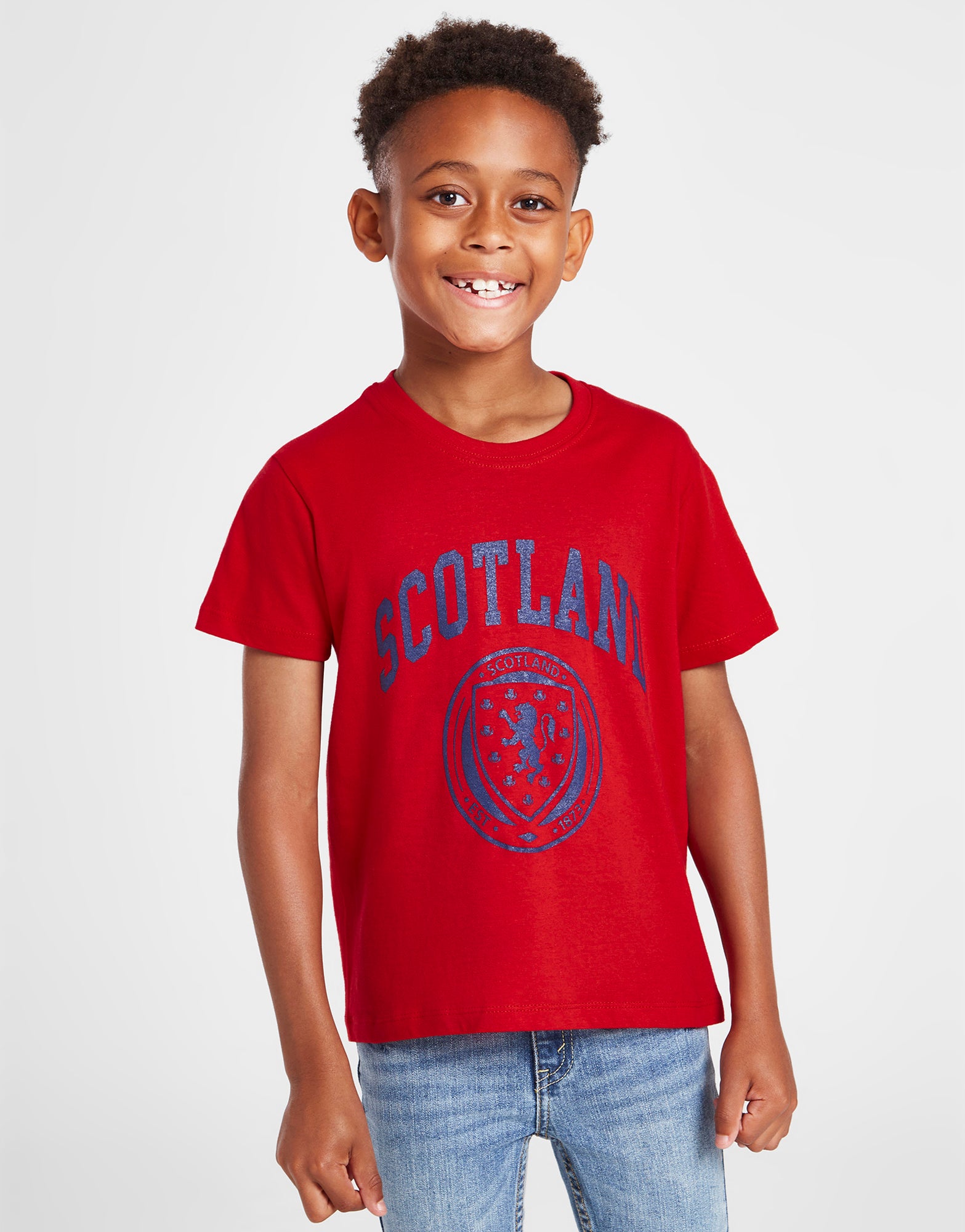 Official Team Scotland Kids logo T-Shirt - Red - The World Football Store