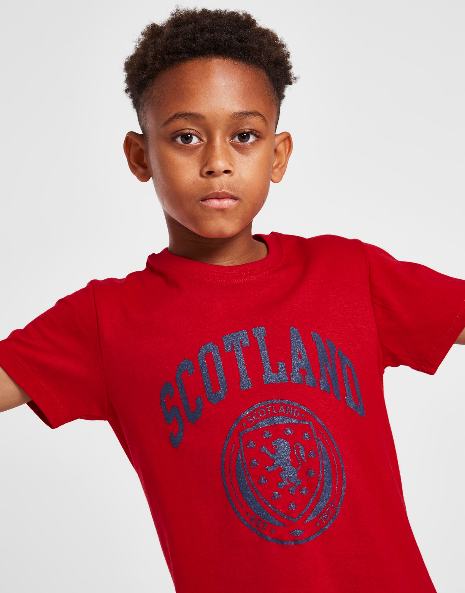 Official Team Scotland Kids logo T-Shirt - Red - The World Football Store