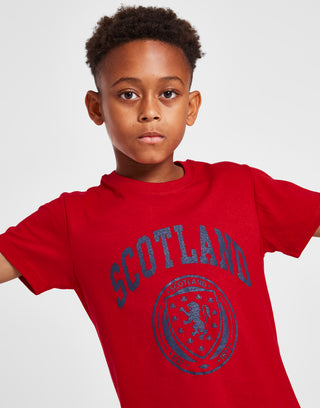 Official Team Scotland Kids logo T-Shirt Red