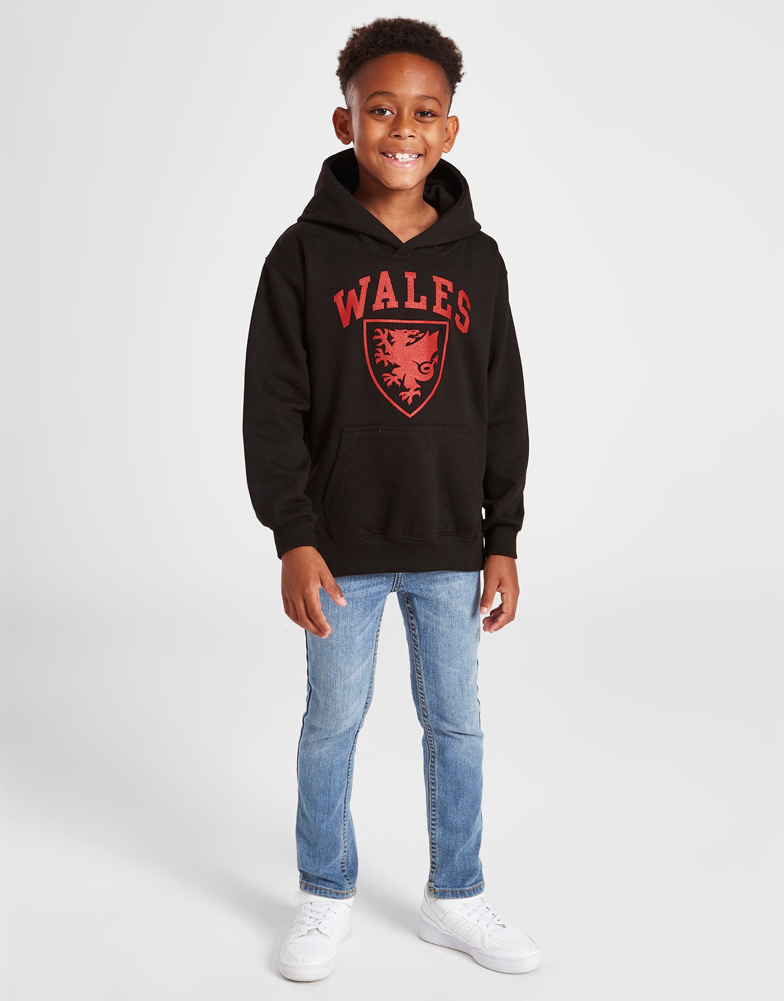 Official Team Wales Kids Hoodie - Black - The World Football Store