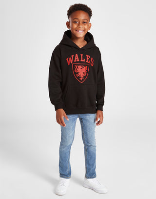 Official Team Wales Kids Hoodie Black