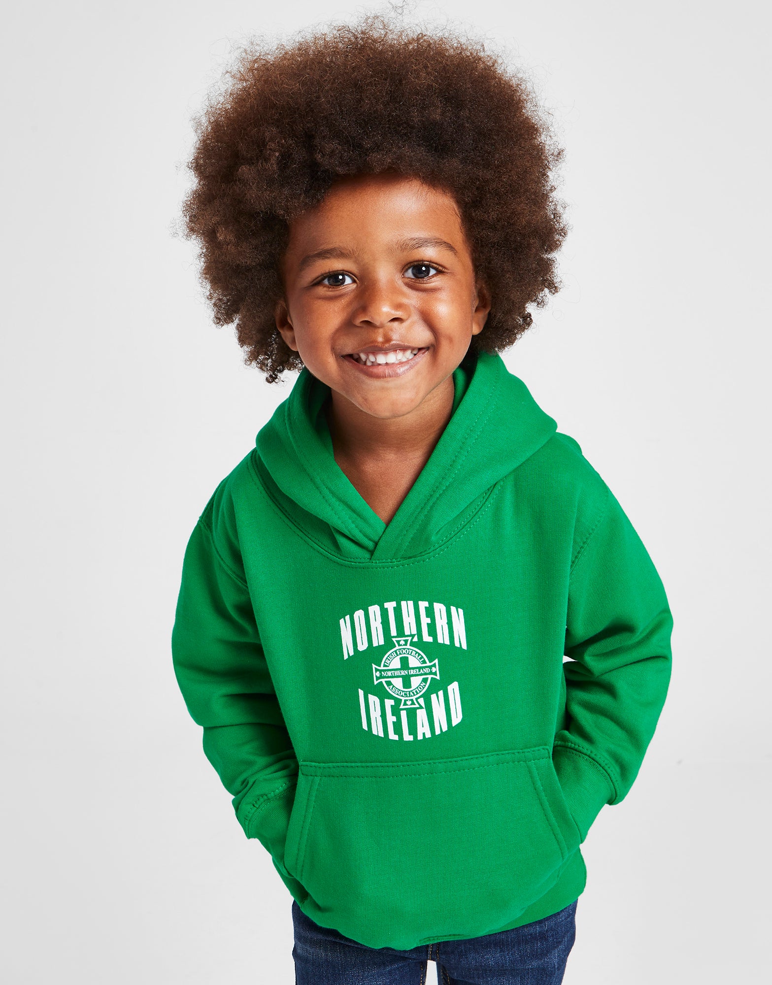 Official Northern Ireland Crest Hoodie Kids - Green - The World Football Store