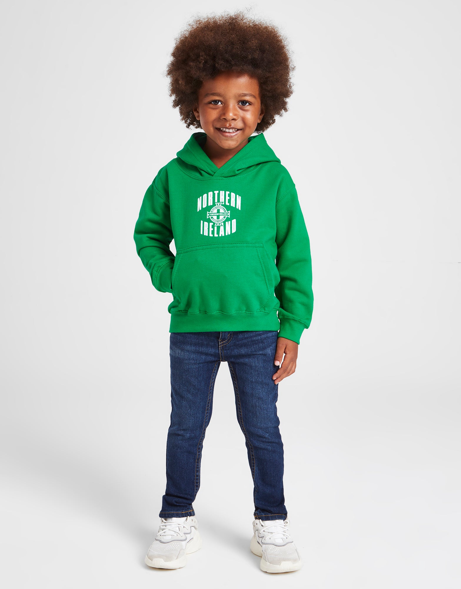 Official Northern Ireland Crest Hoodie Kids - Green - The World Football Store