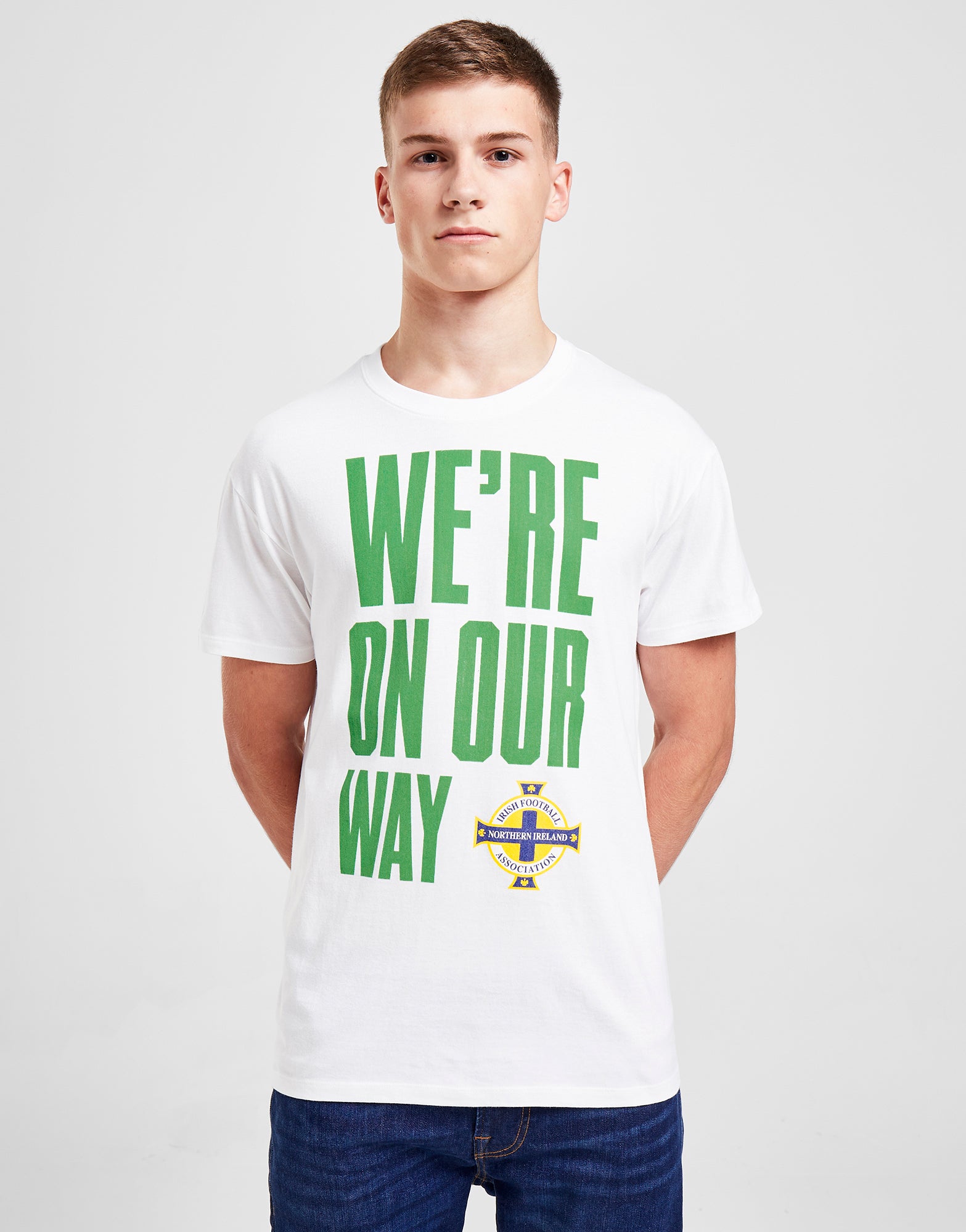 Official Northern Ireland "GAWA" Graphic T-Shirt - White - The World Football Store
