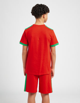 Official Team Wales Pyjama Set Red