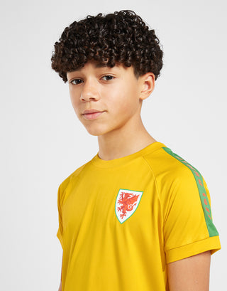 Official Team Wales Kids Sleeve Print T-Shirt Yellow