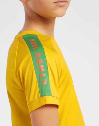 Official Team Wales Kids Sleeve Print T-Shirt Yellow