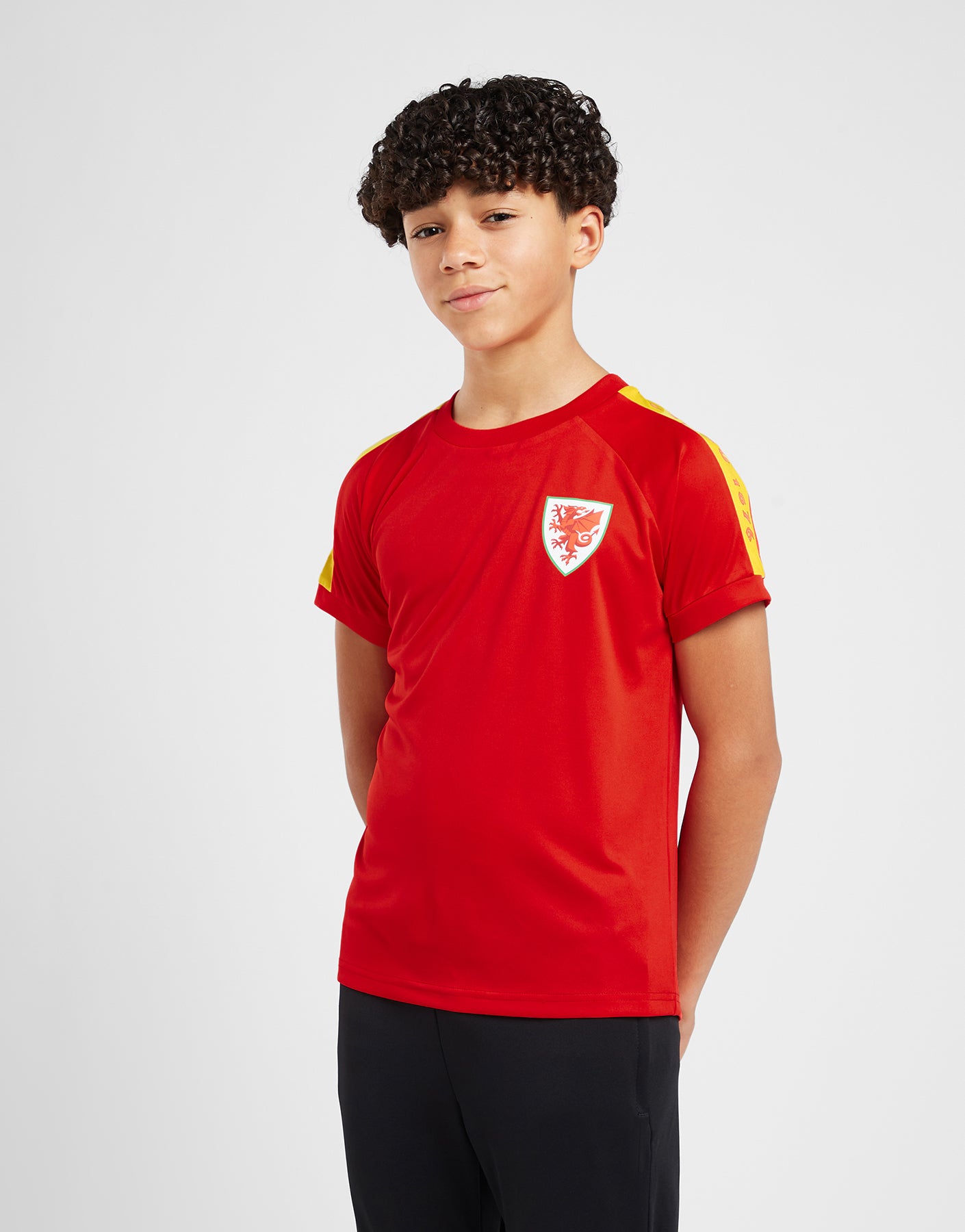 Official Team Wales Kids Sleeve Print T-Shirt - Red