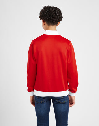 Official Team Wales Kids Retro Track Top Red